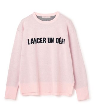 UNFILO スポンジニット ロゴジャガード ピンク