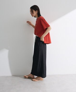 Green Parks フロッキー筆記体ロゴボックスＴシャツ Orange