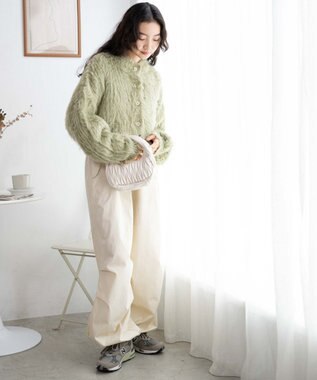 WEGO モンスターニットカーディガン グリーン