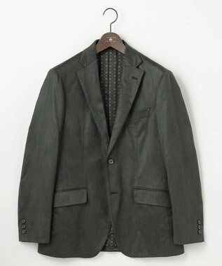 JOSEPH ABBOUD 【ストレッチ/スウェードタッチ/JAPANファブリック】コマ スウェード ジャケット カーキ系