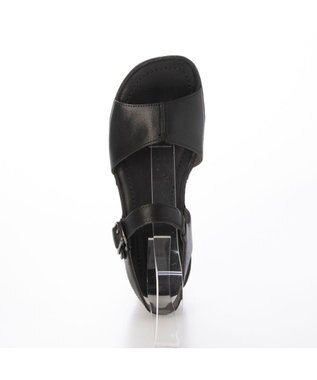 ing <ing>【WEB限定】ウエッジヒールレザーサンダル ブラック