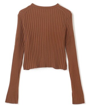 BEIGE， 【WEB限定】AMBRE / キャミ付きクロップドニット Camel