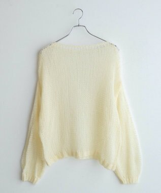 WEGO モヘアライクニットプルオーバー ホワイトアイボリー