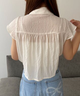 WEGO シアードロストシャツ ホワイトアイボリー