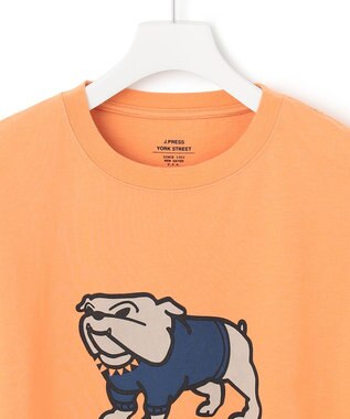 J.PRESS YORK STREET 【UNISEX】ブルドッグプリントTシャツ オレンジ系