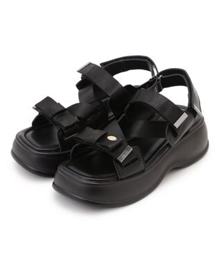 TOCCA CROSSING RIBBON SPORTS SANDALS サンダル ブラック系