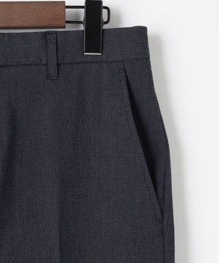 JOSEPH ABBOUD 【ウエストも伸びる!オーガニックコットン使用】サマームリネ パンツ ネイビー系