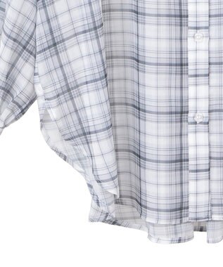 earth music&ecology シアーチェックシャツ Off White