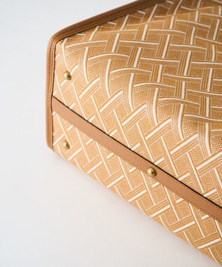 MIYABIYA LAQUOH クロス柄ジャガードトートバッグ S ベージュ