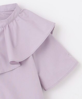 組曲 KIDS 【110-140㎝】パピヨンラッフル ブラウス ラベンダー系