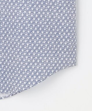 JOSEPH ABBOUD 【キングサイズ・オーガニックコットン・日本素材】ジオメトリックパターンプリントシャツ　26SSモデル ネイビー系5