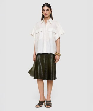 JOSEPH ポプリンコットン　ショートスリーブシャツ Wax