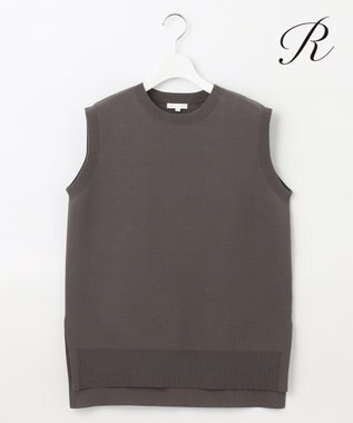 23区 L 【R(アール)】シルクコットン ニットベスト ブラウン系