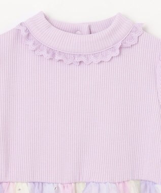 ANY KIDS ドッキング チュール ワンピース ラベンダー×レインボー