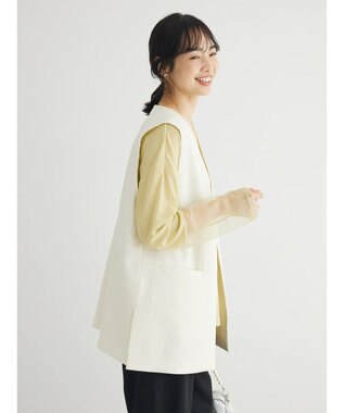 Green Parks きれいシルエットジレ Ivory