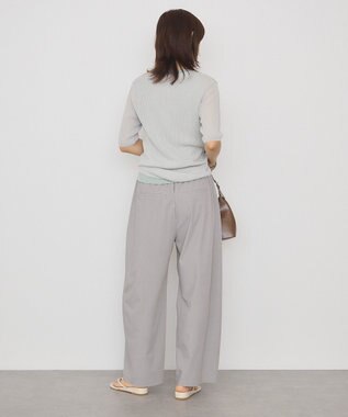 AMERICAN HOLIC 【2点セット】シアーリブヘンリーネックニット＋タンクトップ Light Gray