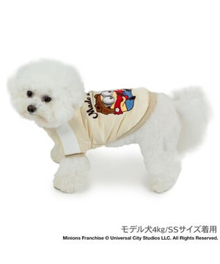 PET PARADISE ミニオン ボブ ティム 遠赤外線 スカジャン 《雪柄》 小型犬 ベージュ