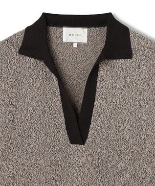 BEIGE， AGATE / バイカラー スキッパーニット Mix