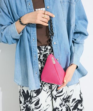 CRAFT STANDARD BOUTIQUE トライアングルメッシュショルダーポーチ Pink