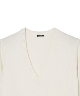 JOSEPH 【FOUNDATIONS】ライトピュアカシミヤ　Vネックニット Ivory