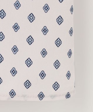 23区 L 【洗える】ジオメトリックパターン フリル ブラウス アイボリー系