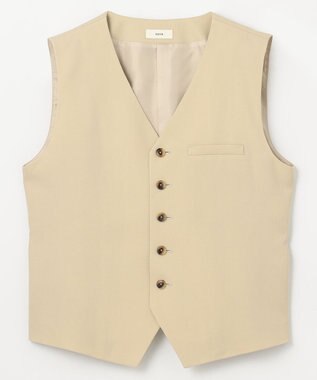 NAVE 【Nave・セットアップ可】ウールポリエステルツイルベスト ベージュ系