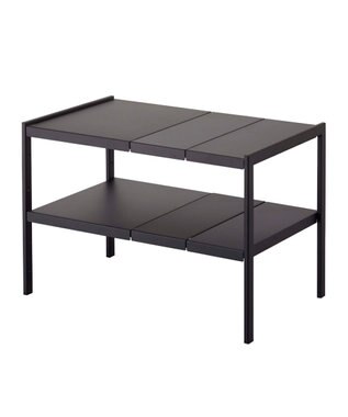 tower 伸縮シンク下ラック 2段 タワー D30 ブラック ブラック