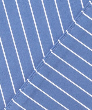 組曲 【先行予約・2WAY】エアリーシャーティングフリル襟 ブラウス ブルーストライプ系1