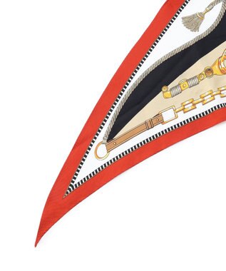 23区 【先行予約】タッセルモチーフ シルク ダイヤ スカーフ ベージュ系