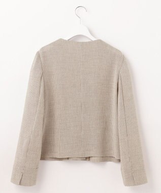 自由区 【洗える】ライトカラミノーカラー ジャケット カーキミックス