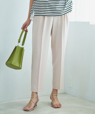 Feroux 美シルエットカラーテーパード パンツ ライトグレー系