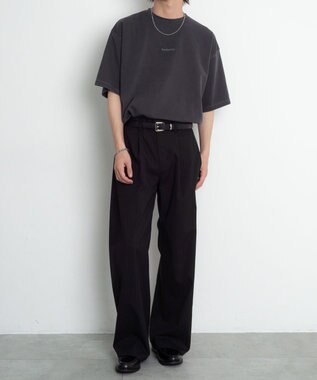 WEGO 【機能T】アクセ付きフォトグラフィックT（SS） ブラックその他