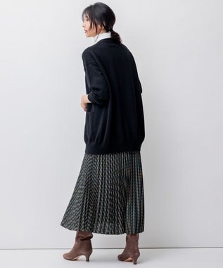 23区 【洗える】ピュアカシミヤ カーディガン ブラック系