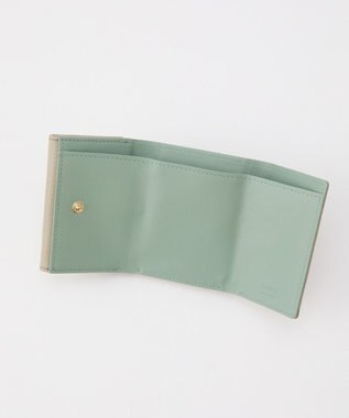 russet 《soeru》モノグラムプレート三つ折りウォレット(SO-397) GrayBE/GR