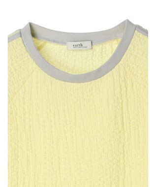 earth music&ecology ラインジャガードプルオーバー Yellow