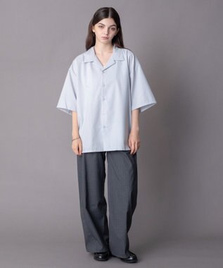 WEGO 【ユニセックス着用ITEM/SMLサイズ展開】 TRオープンカラーシャツ（SS） ライトグレー