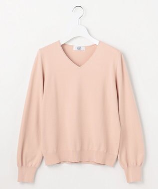 J.PRESS LADIES 【人気のため新色追加】PRINCE Vネック ニット ピンク系1