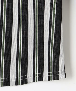 23区GOLF 【WOMEN】【吸汗速乾/ストレッチ】ストライプジャガードシャツ グリーン系2