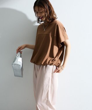 Green Parks 超冷感ドロストフレンチプルオーバー Camel