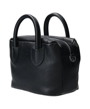 INTER-CHAUSSURES 【RIPANI】スクエアレザーミニハンドバッグ ブラック