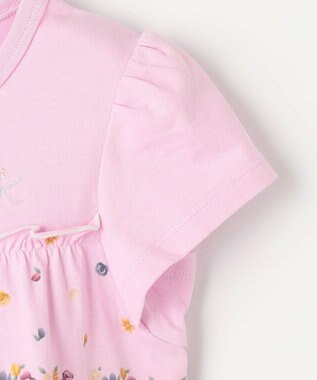 組曲 KIDS 【110-140㎝】ティアードフラワー チュニック ピンク