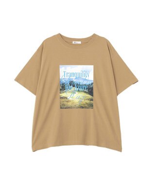 CRAFT STANDARD BOUTIQUE フォトプリントＴシャツ Camel