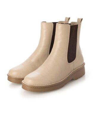 ing <ing>【WEB限定】【3E】【サスティナブルシリーズ】厚底サイドゴアショートブーツ ライトオークカタオシ