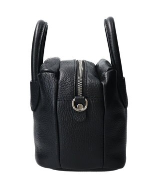 INTER-CHAUSSURES 【RIPANI】スクエアレザーミニハンドバッグ ブラック