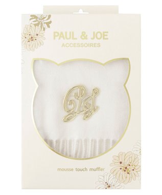 PAUL & JOE ACCESSOIRES ”PJ”ロゴブローチ付きムースタッチマフラー