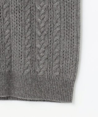 自由区 S 【SHIHOさん着用】ラメフォックスケーブル ニット グレー