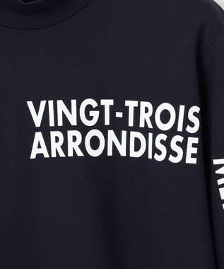 23区GOLF 【MEN】【吸水速乾/UVカット】スポーティ モックネックシャツ ネイビー系