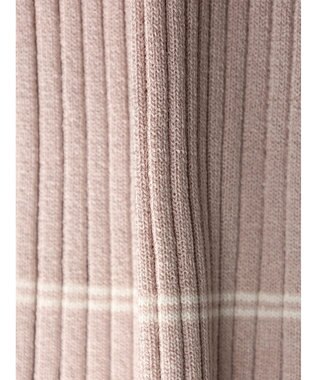 earth music&ecology ノースリーブラインニットプルオーバー Mocha