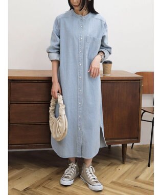 CRAFT STANDARD BOUTIQUE デニムパールボタンワンピース