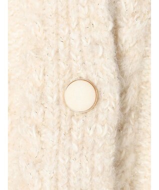 earth music&ecology ラメスラブニットカーディガン Off White